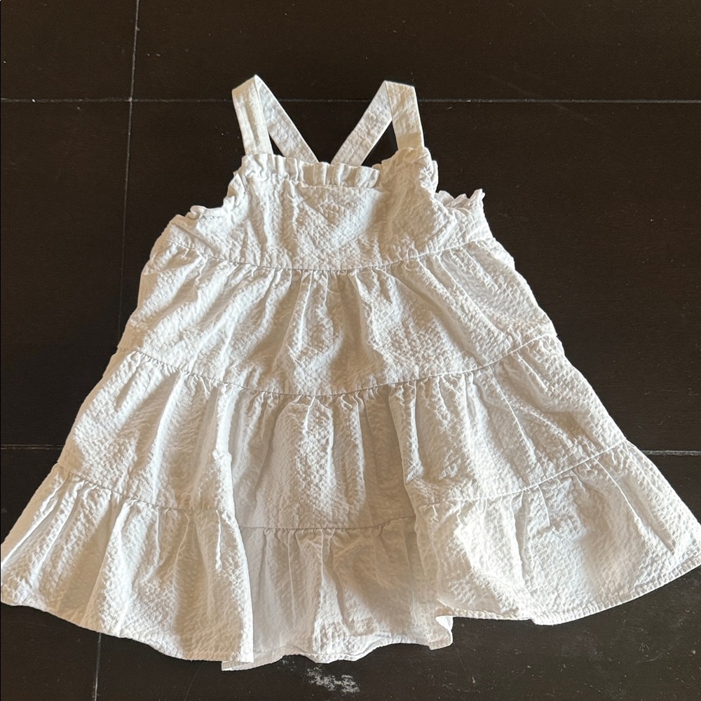 Janie & Jack White Tiered Sleeveless Dress